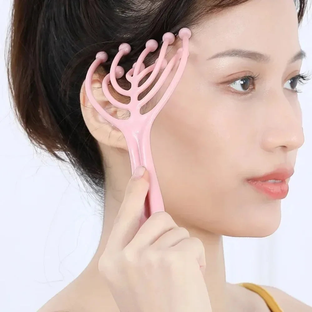 Five-Finger Head & Scalp Massager with Steel Balls