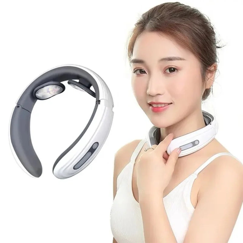 6-Mode Electric Neck Massager with EMS & Heat Therapy