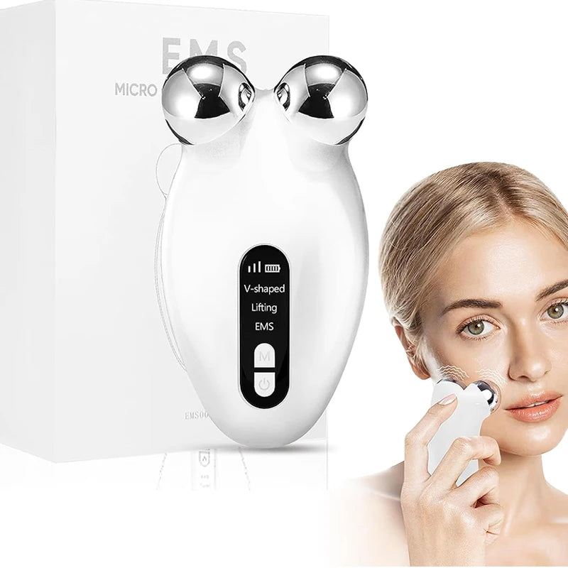 Mini Microcurrent Face Lift Roller for Skin Tightening